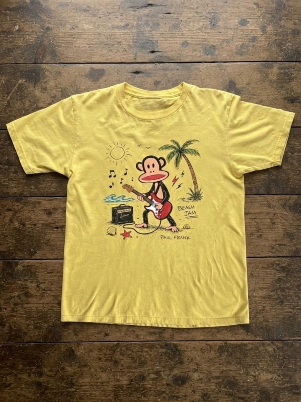 Paul Frank Yellow Beach Jam Monkey Graphic Tee